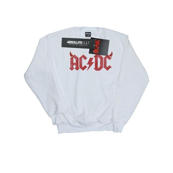 AC/DC | Sweaters | Acdc Mens Horns Logo Sweatshirt White | Poshmark
